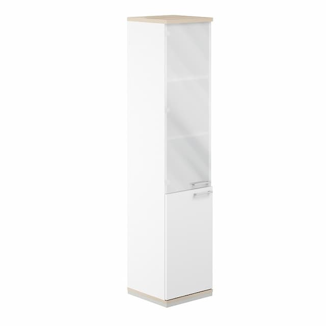 Шкаф со стеклом 5-уровневый Norden Allegro AG.209.WH.AR.WH.GL.L