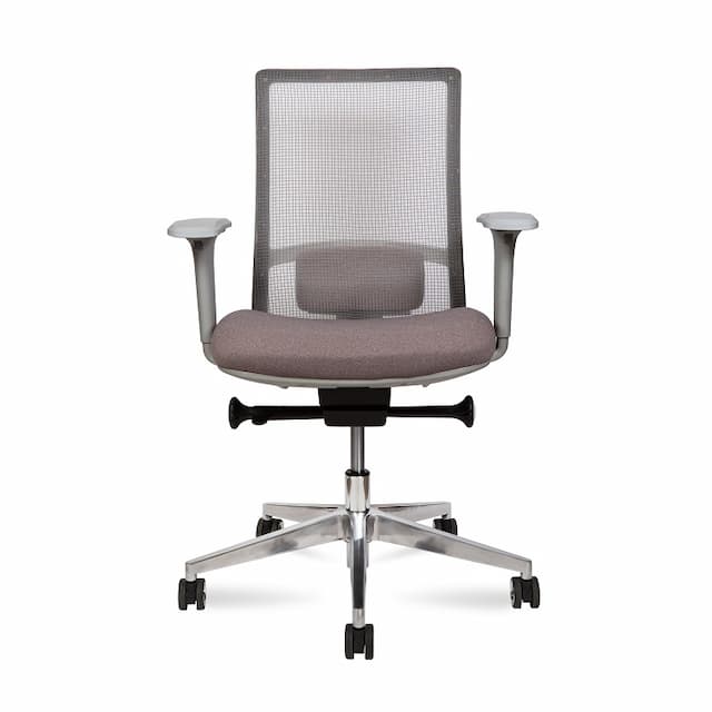 Кресло офисное Norden Vector LF2448 (серный пластик / серая ткань / серая сетка)