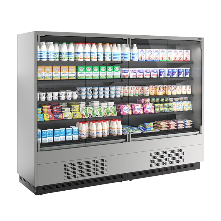 Витрина холодильная Carboma FC20-07 VM 2,5-1 0300 боковина металлическая (9006-9005) Cube 2 LIGHT фронт X0