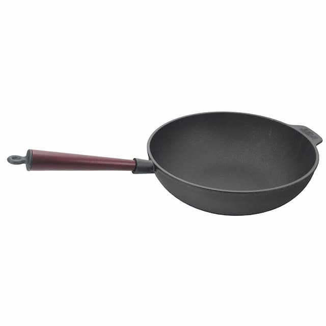 Сковорода P.L. Proff Cuisine WOK 30 см с дерев. ручкой чугун арт. 92001409