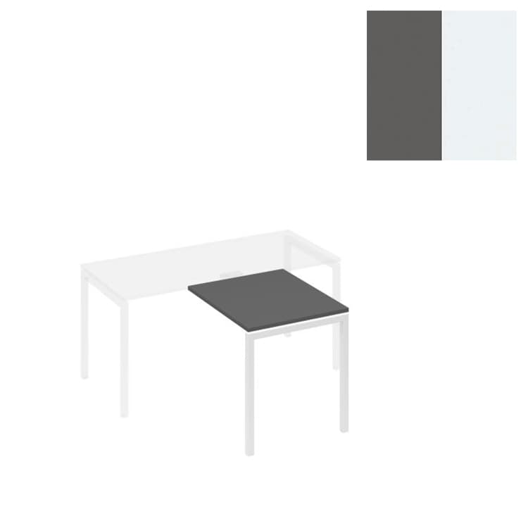 Брифинг-приставка Юнитекс А4 на металлокаркасе DUE А4 Б2 073 АР (80x70x75) антрацит премиум/металлокаркас белый