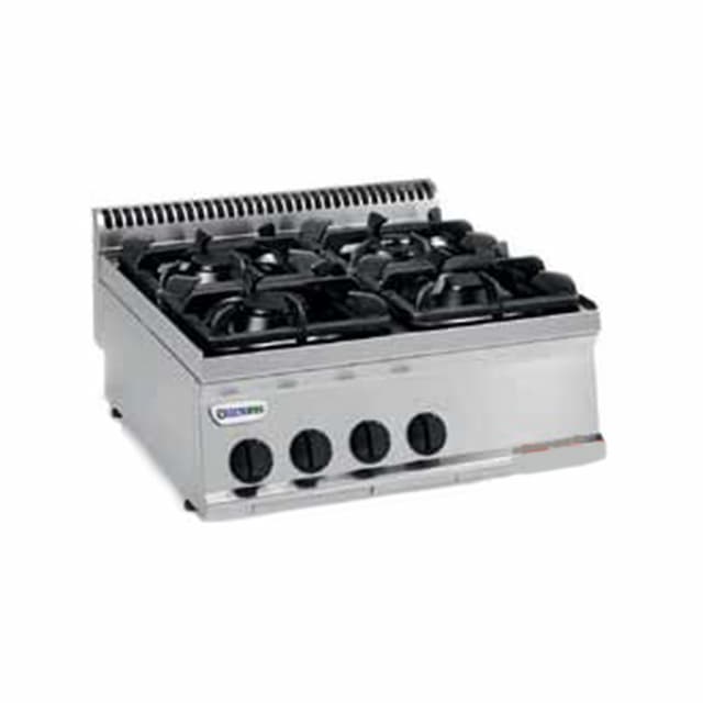 Плита 4 конфорочная 700 серии TECNOINOX PC70G7 613002 газ