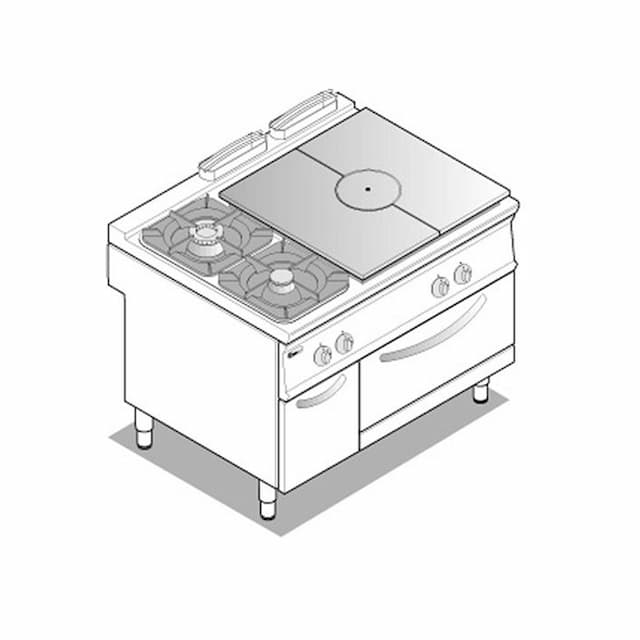Плита 900 серии TECNOINOX PFPG12GG9 313032 газ