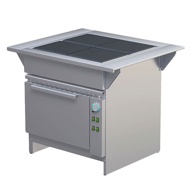 Электроплита 4-конфорочная с жарочным шкафом Atesy ЭПШЧ 9-4-18-Э АЛЕНТА